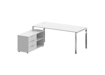 Стол METAL SYSTEM DIRECT рабочий руководителя с опорной тумбой L  БГ.СРТ-5.8L  1900*1620*750